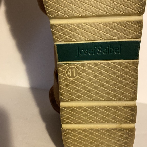 Josef Seibel Clea 10 Tan Platform Leather Sandals - Picture 8 of 11